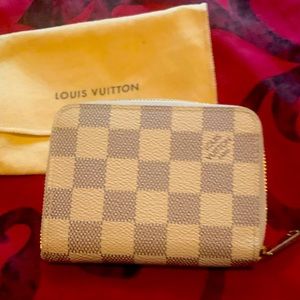 Authentic Louis Vuitton Damier Azur zippy compact wallet